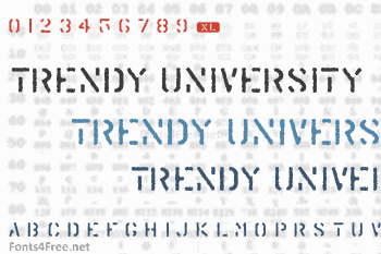 Trendy University Font