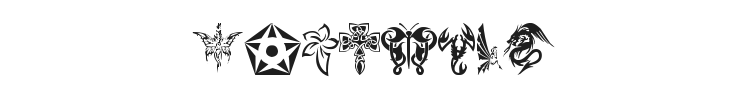 Tribal Tattoo Font Preview