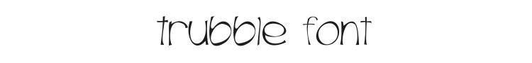 Trubble Font Preview