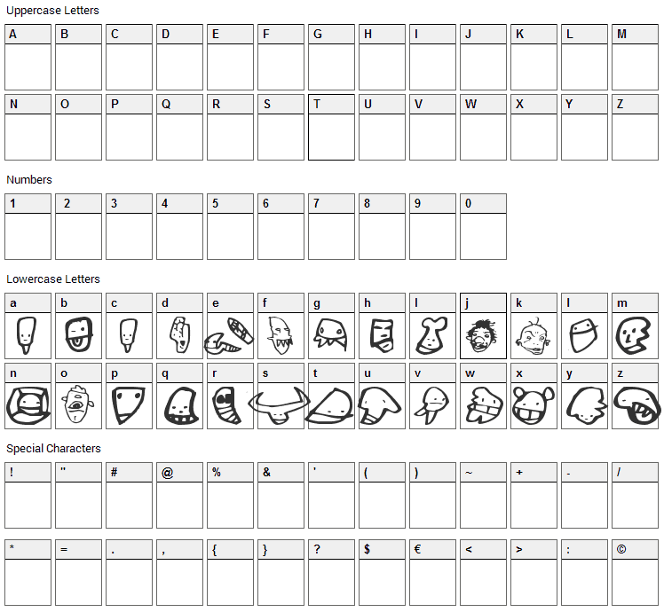 Truck Conky Choo Driver Font Character Map