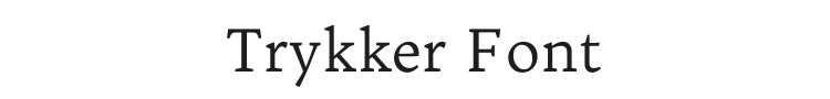 Trykker Font Preview