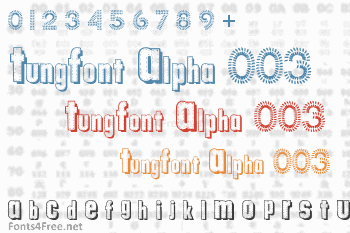 TungFont Alpha 003 Font