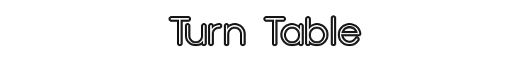 Turn Table Font Preview