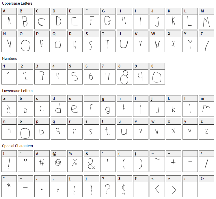 Two Turtle Doves Font Character Map