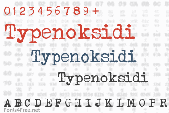 Typenoksidi Font