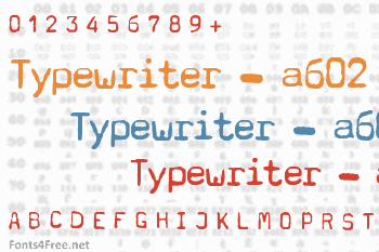 Typewriter - a602 Font