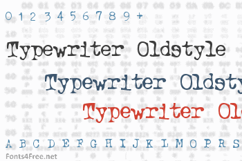 Typewriter Oldstyle Font