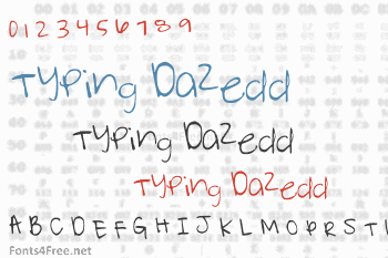 Typing Dazedd Font