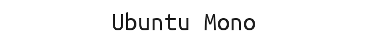 Ubuntu Mono Font Preview