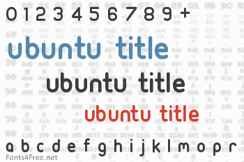 Ubuntu Title Font