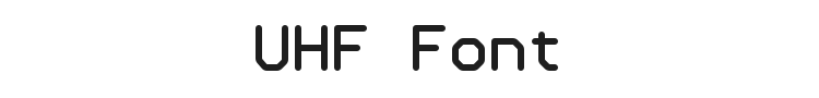 UHF Font