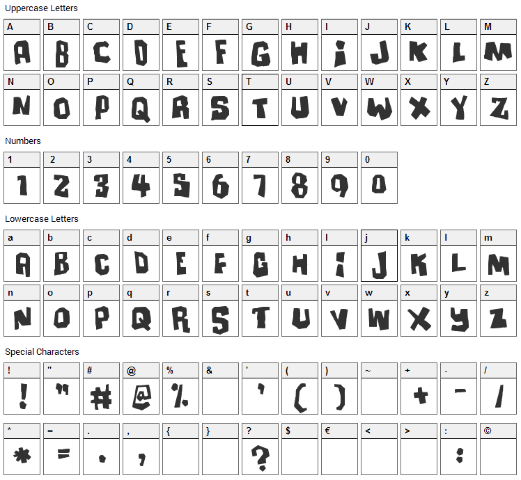 Ultimatum Font Character Map