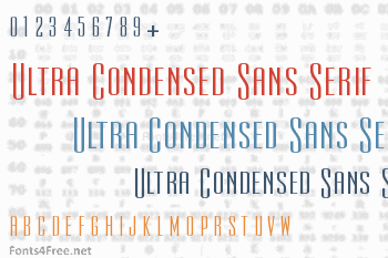 Ultra Condensed Sans Serif Font