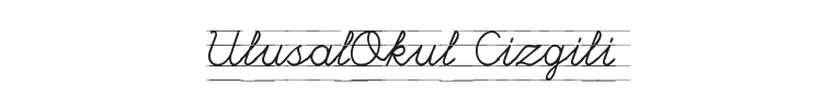 UlusalOkul Cizgili Font Preview