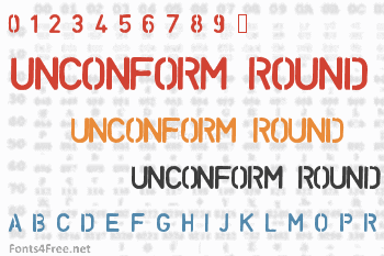 Unconform Round Font