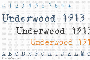 Underwood 1913 Font