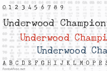 Underwood Champion Font