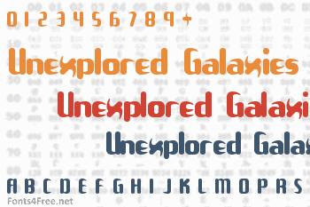 Unexplored Galaxies Font