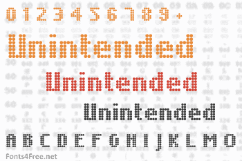 Unintended Font