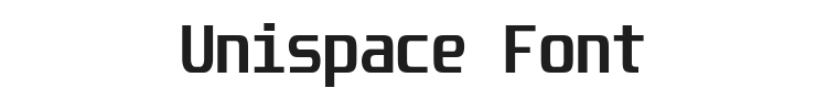 Unispace Font