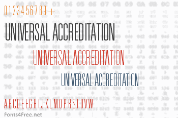 Universal Accreditation Font