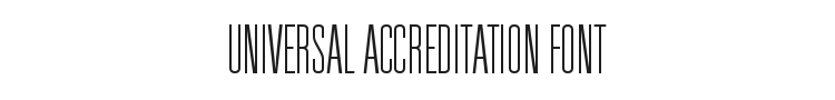 Universal Accreditation Font