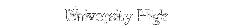 University High Font Preview