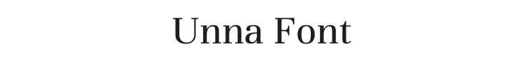 Unna Font