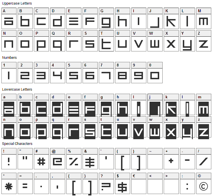 Unsteady Oversteer Font Character Map