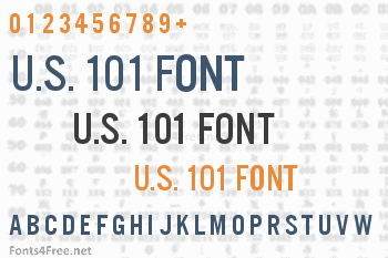 U.S. 101 Font