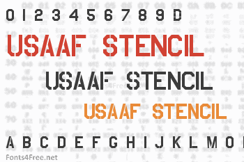 USAAF Stencil Font