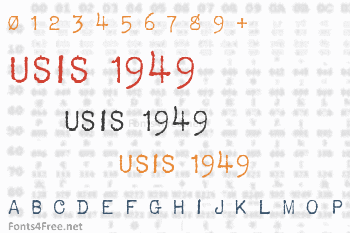 USIS 1949 Font