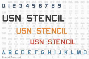 USN Stencil Font