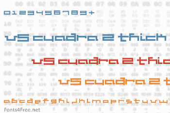 V5 Cuadra 2 Thick Font