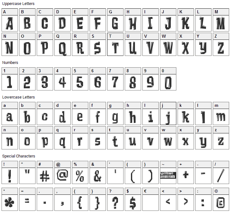 Vademecum Font Character Map