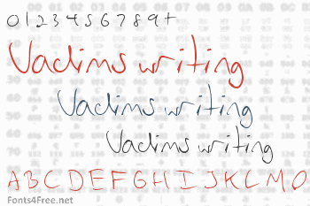Vadims writing Font