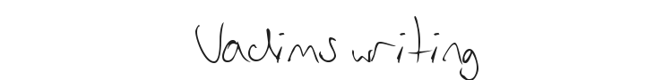 Vadims writing Font