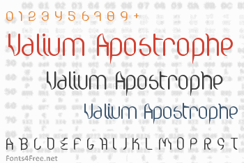 Valium Apostrophe Font