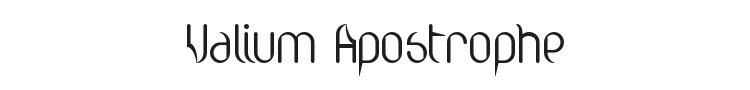 Valium Apostrophe Font Preview