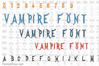 Font vampire Vampire Fonts