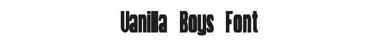 Vanilla Boys Font Preview