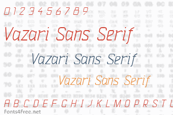 Vazari Sans Serif Font