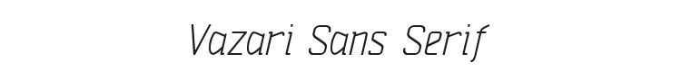 Vazari Sans Serif Font Preview