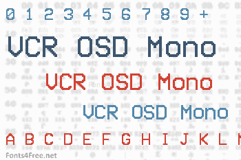 VCR OSD Mono Font