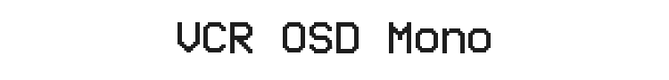 VCR OSD Mono Font Preview