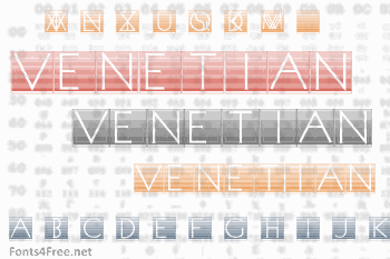 Venetian Blind Font