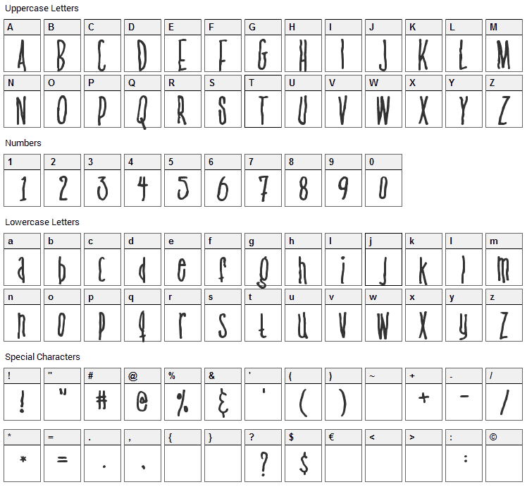 Venus flytrap and the bug Font Character Map