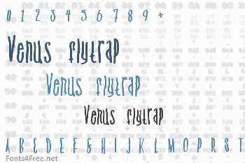 Venus flytrap and the bug Font