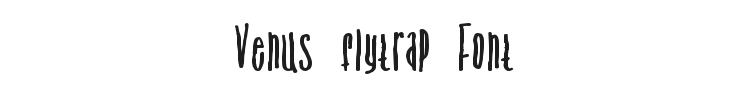 Venus flytrap and the bug Font Preview