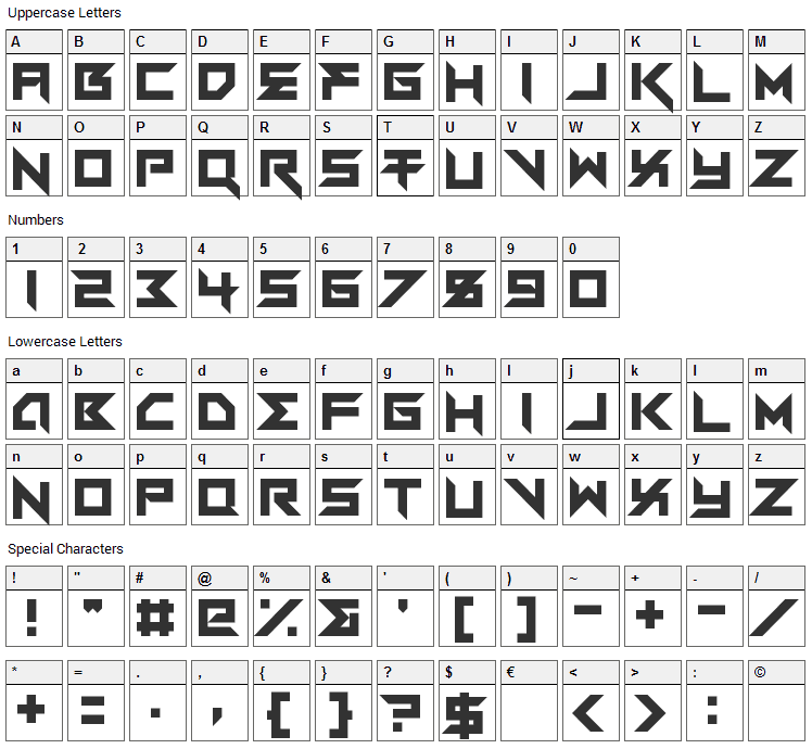Vermin Vibes Mert Font Character Map